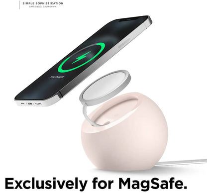 Magnetic Wireless Charging Desk Ball Shape Silicone Holder Stand For Magsafe APPLE iPhone 15 14 13 12 Pro Charger Dock Station