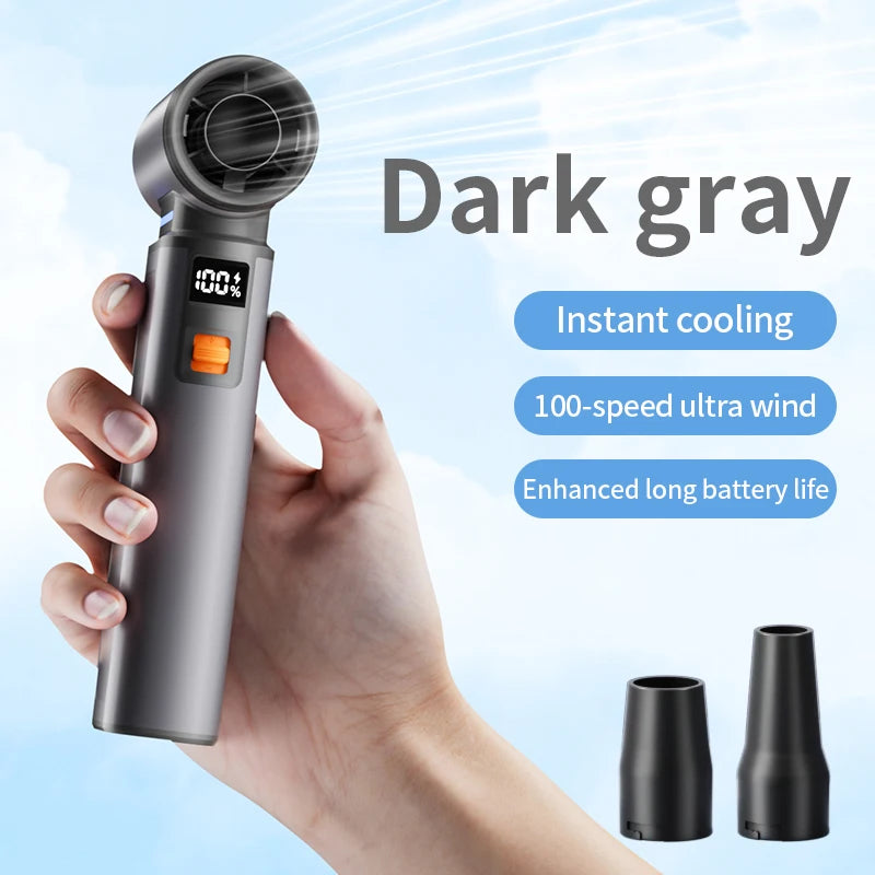 600000RPM Air Duster Blower Brushless Turbo Fan Strong Wind Speed Adjustable Turbo Jet Blower Rechargeable Compressed Air Duster