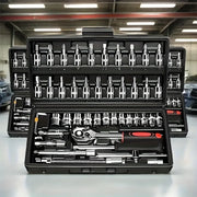 46-Piece Socket Wrench Set – Cr-V Steel Ratchet Tool Kit with Bag