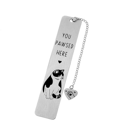 Cartoon cat metal bookmark, cute metal bookmarks with tassel, reading office supplies for cat-loving book lovers