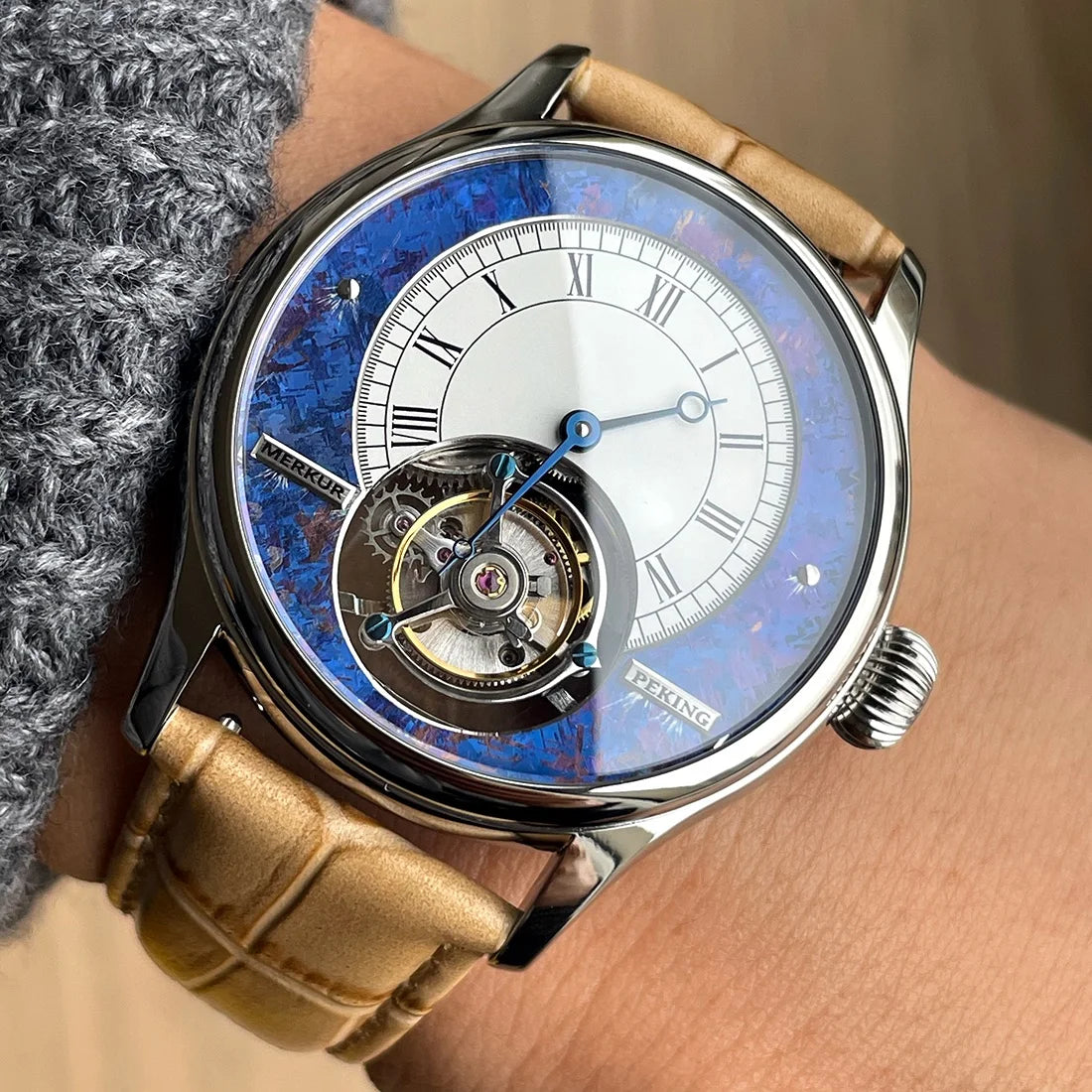 Merkur Men's High-Frequency Coaxial Tourbillon Watch – Sapphire