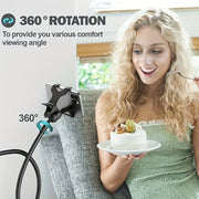 Flexible Bedside Phone Holder – Long Gooseneck Arm, Adjustable Height