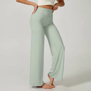 Women's High-Waist Wide-Leg Yoga Pants – Tummy Control Flare Leggings