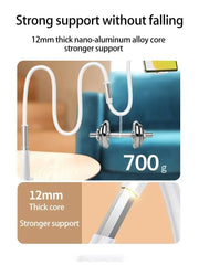 Flexible Bedside Phone Holder – Long Gooseneck Arm, Adjustable Height