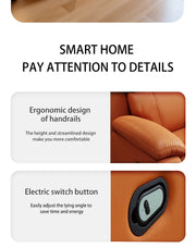 Electric Home Theatre Sofa — 3-Seater Power Recliner, USB, Lay-Flat