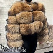 MAOMAOKONG Women's Real Fox Fur Coat – Luxury Winter Jacket