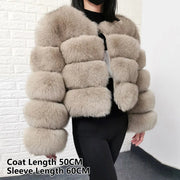 MAOMAOKONG Women's Real Fox Fur Coat – Luxury Winter Jacket