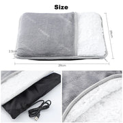 USB Heated Foot Warmer – Soft Plush Electric Thermal Foot Pad