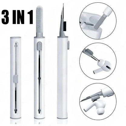 3 in 1 Sliding Cleaning Pen for  Earphones Brush for Airpods 3 Pro Series Case Headsets Cleaners Earbuds Cleaning Tools