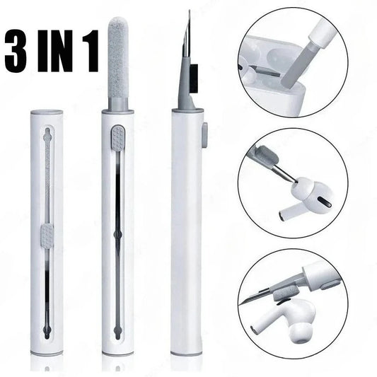 3 in 1 Sliding Cleaning Pen for  Earphones Brush for Airpods 3 Pro Series Case Headsets Cleaners Earbuds Cleaning Tools