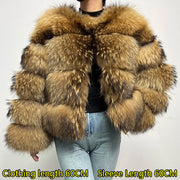 MAOMAOKONG Women's Real Fox Fur Coat – Luxury Winter Jacket
