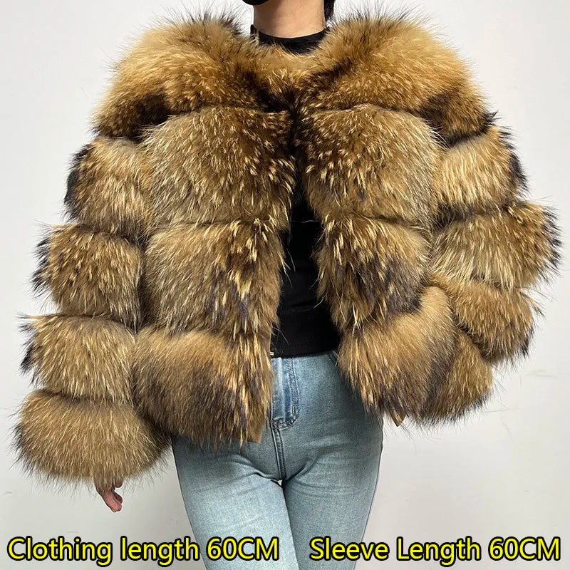 MAOMAOKONG Women's Real Fox Fur Coat – Luxury Winter Jacket