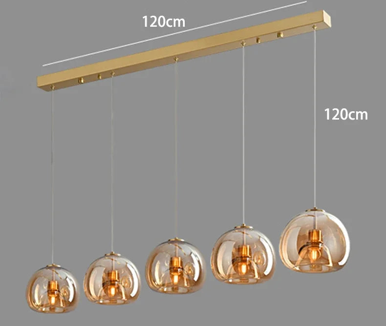 Modern Glass Pendant Light – Hanging Lamp for Living & Dining Room