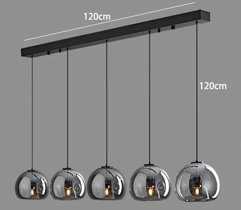 Modern Glass Pendant Light – Hanging Lamp for Living & Dining Room