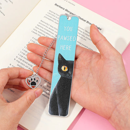 Cartoon cat metal bookmark, cute metal bookmarks with tassel, reading office supplies for cat-loving book lovers