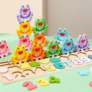 7-in-1 Wooden Learning Board & Magnetic Fishing Game