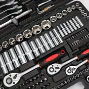 46-Piece Socket Wrench Set – Cr-V Steel Ratchet Tool Kit with Bag