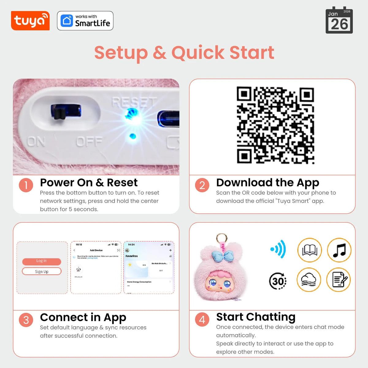 Tuya Voice-Interactive AI Plush Robot