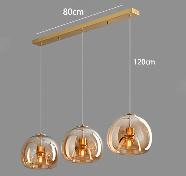 Modern Glass Pendant Light – Hanging Lamp for Living & Dining Room