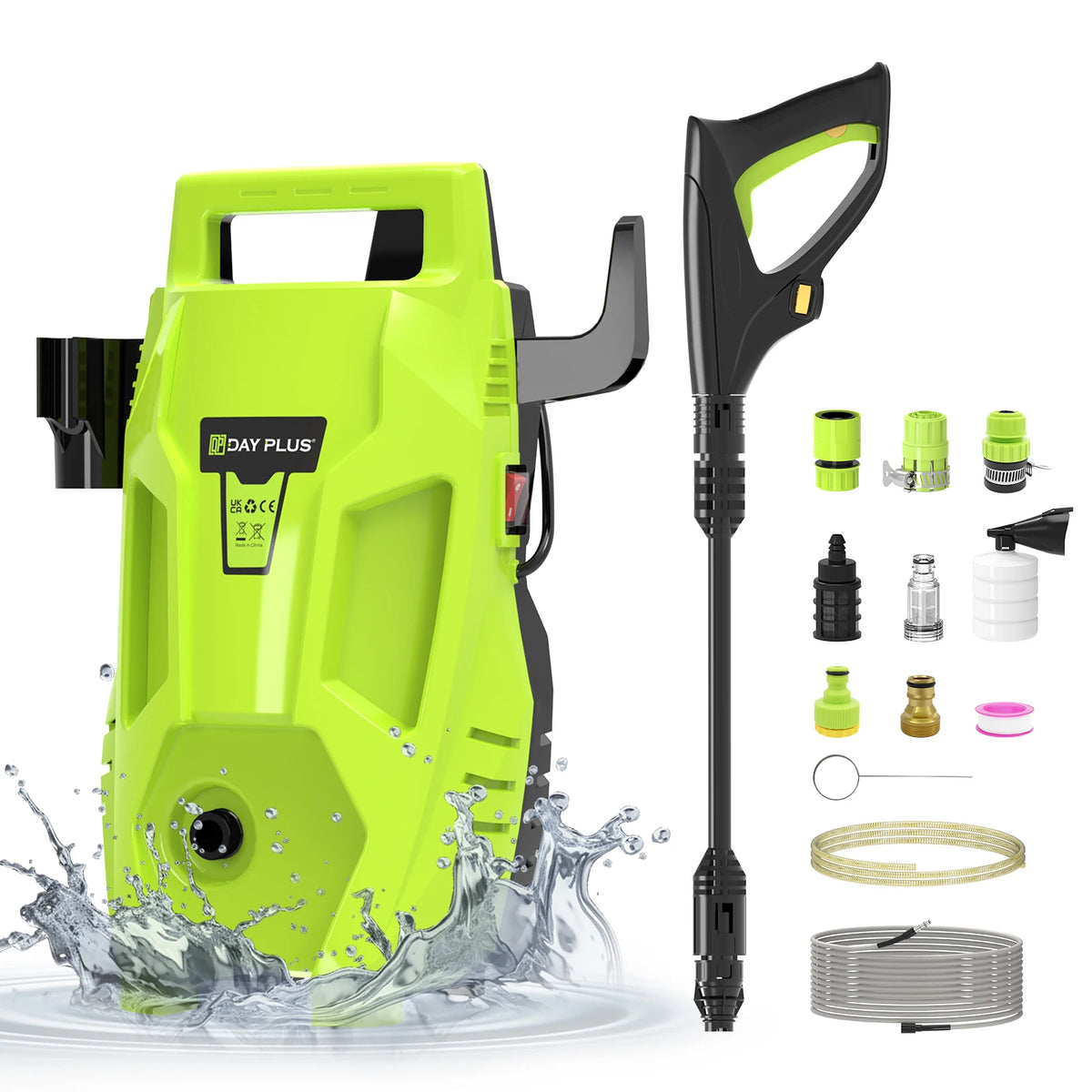 2050PSI Electric High Pressure Washer – 2300W with Adjustable Nozzle & Detergent Tank