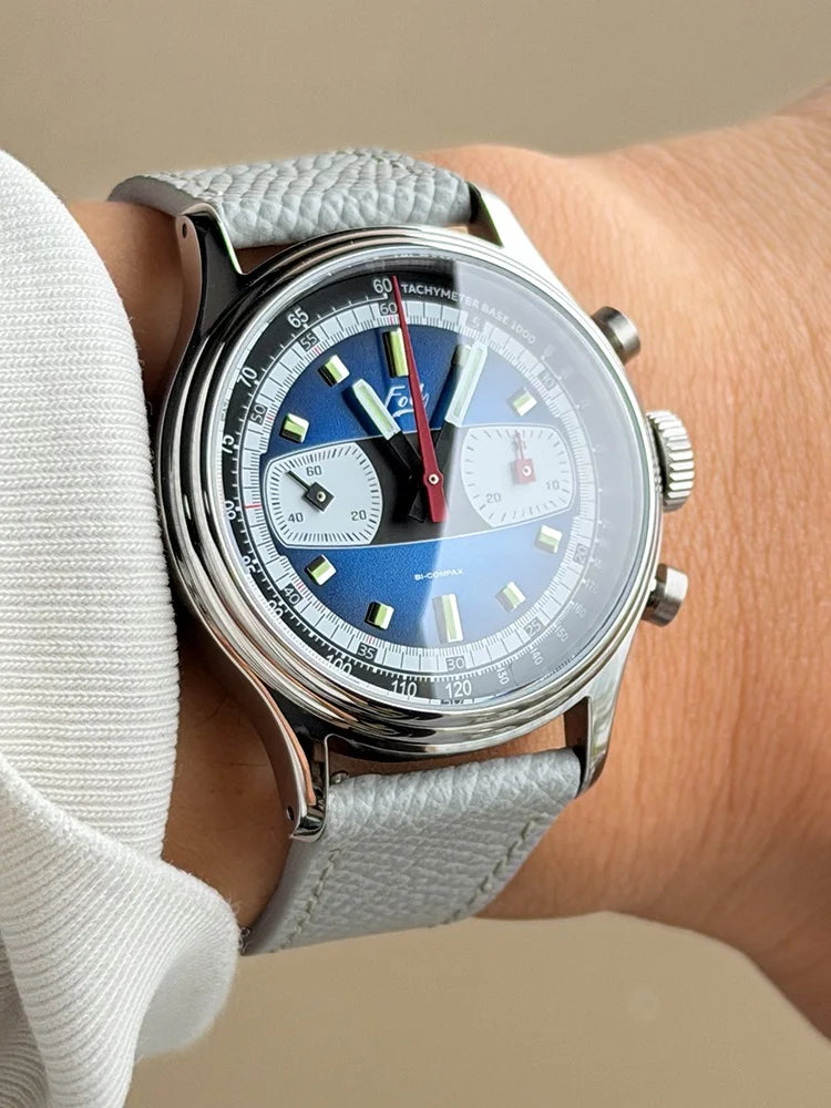 Fod Men's Retro Chronograph Mechanical Watch – ST1901, Racing Series, 38mm