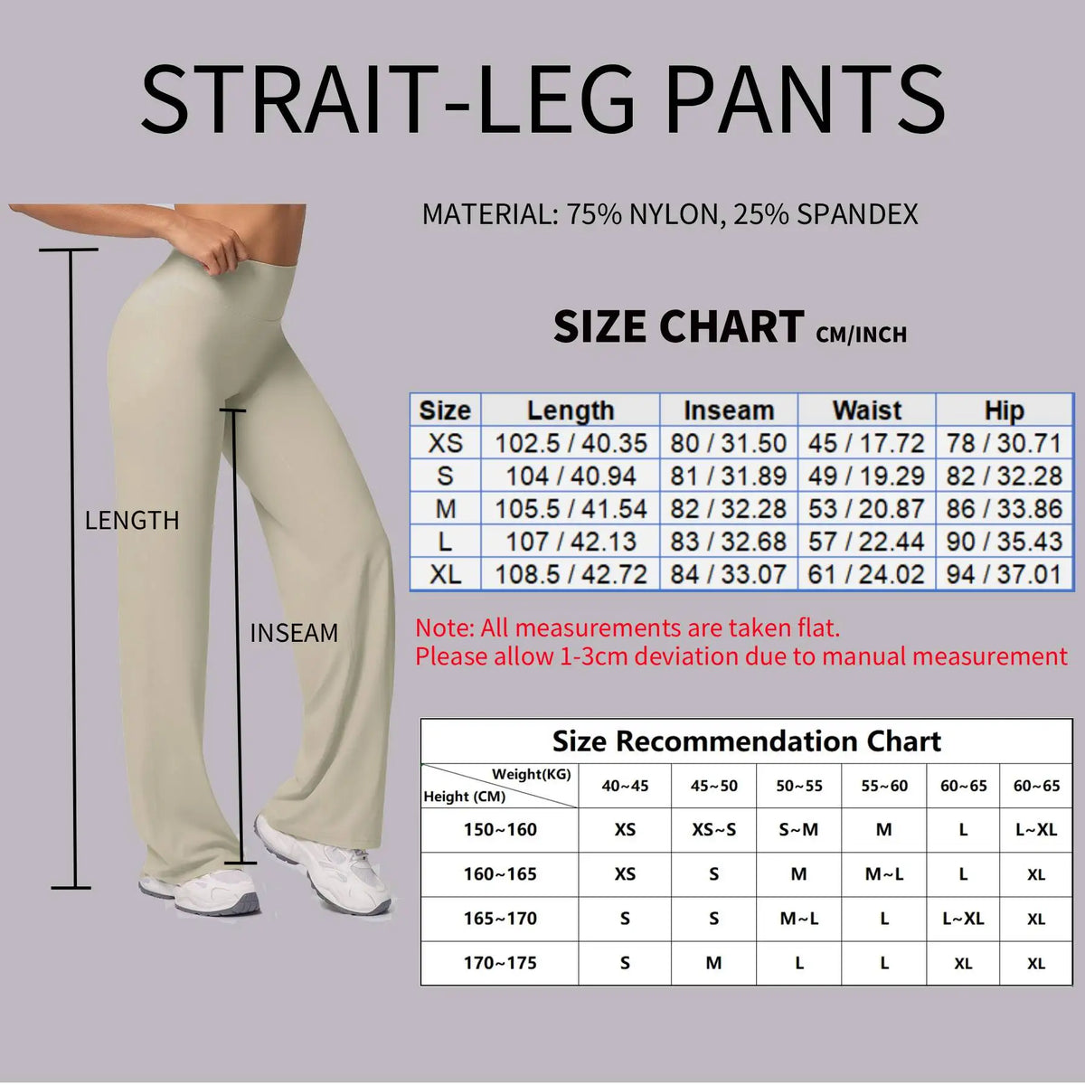 VEQKING Women's High-Waist Yoga Pants – Stretch Straight-Leg Trousers