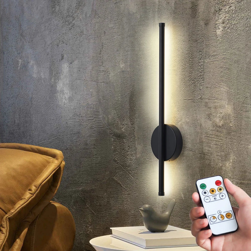 Magnetic Rechargeable LED Wall Lamp – Black & Gold, Wiring-Free