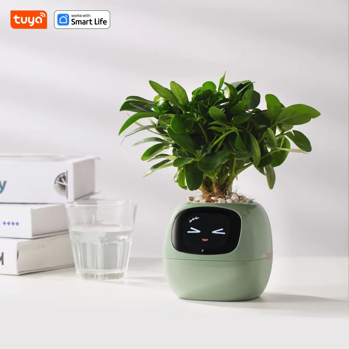 Tuya Ivy Smart Planter – AI Plant Pot with 49 Expressions & 7 Sensors