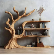 Natural Trunk Display Cabinet — Chinese-Style Wood Showcase Stand