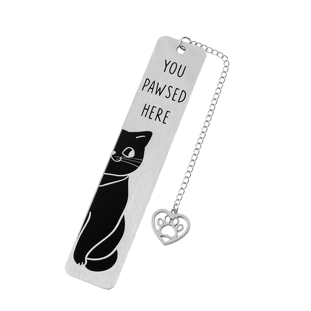 Cartoon cat metal bookmark, cute metal bookmarks with tassel, reading office supplies for cat-loving book lovers