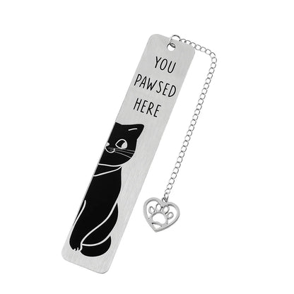 Cartoon cat metal bookmark, cute metal bookmarks with tassel, reading office supplies for cat-loving book lovers