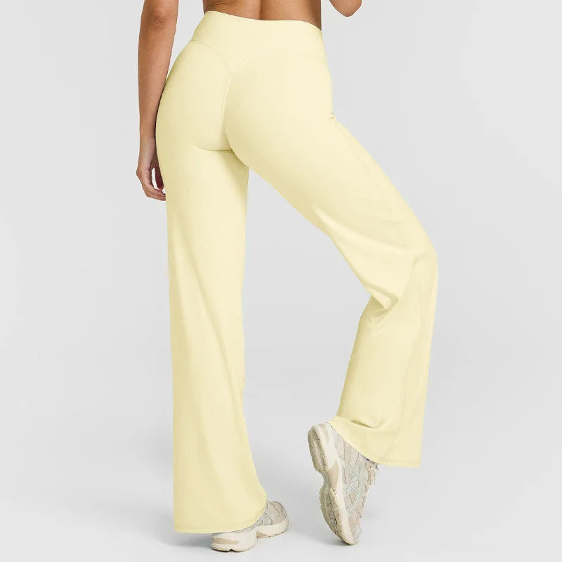 VEQKING Women's High-Waist Yoga Pants – Stretch Straight-Leg Trousers