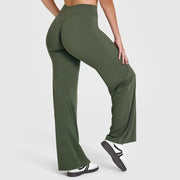 VEQKING Women's High-Waist Yoga Pants – Stretch Straight-Leg Trousers