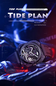 AILANG Men's Square Automatic Tourbillon Watch – Hollow Dial