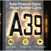 Solar LED House Number Sign – Waterproof Outdoor Address Plate Light
