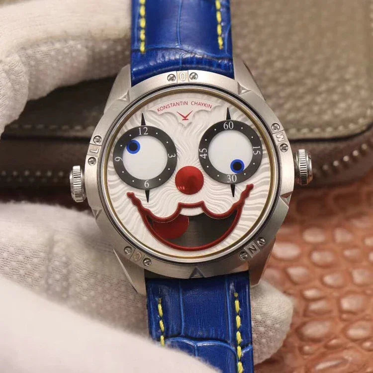 Joker Men's Automatic Moon Phase Diving Watch – Leather Strap