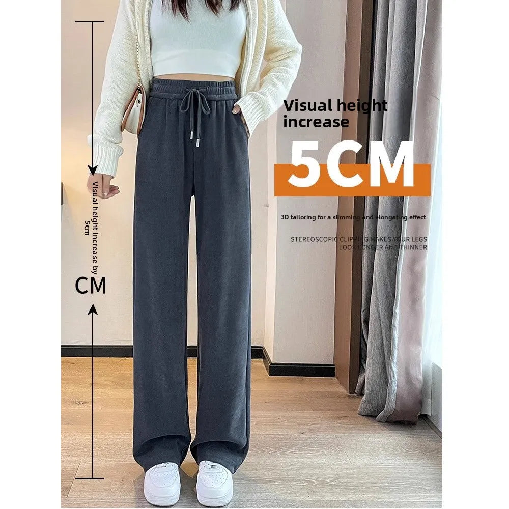 Women's Wide Leg Trousers – High Waist Straight Cut Casual Pants