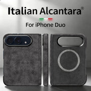 Genuine Alcantara Magnetic Phone Case – Premium Protective Cover for iPhone