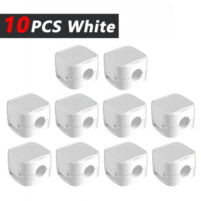 Magnetic Cable Clips Adjustable Cord Holder | Adhesive Under Desk Mgmt Organizer for Home Office Car Wall Desktop Nightstand