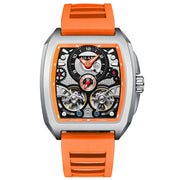 AILANG Men's Double Tourbillon Automatic Watch – Silicone Strap, Luminous