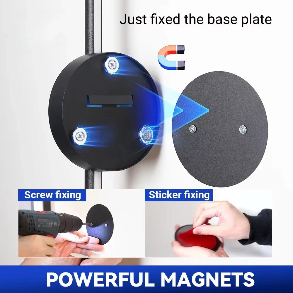 Magnetic Rechargeable LED Wall Lamp – Black & Gold, Wiring-Free