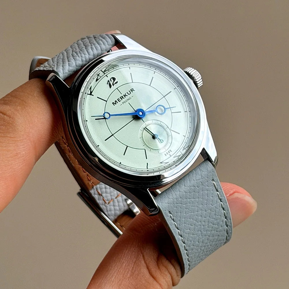Merkur Men's Cross Line Sector Dial Watch – Green, Retro Casual, Manual