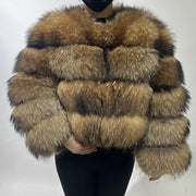 MAOMAOKONG Women's Real Fox Fur Coat – Luxury Winter Jacket