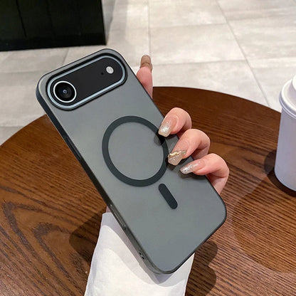 Slim Matte Clear PC Translucent Magnetic For Magsafe Cases For iPhone 17 Air 16 E 15 14 13 12 11 Pro XS Max X XR 7 8 Plus Cover