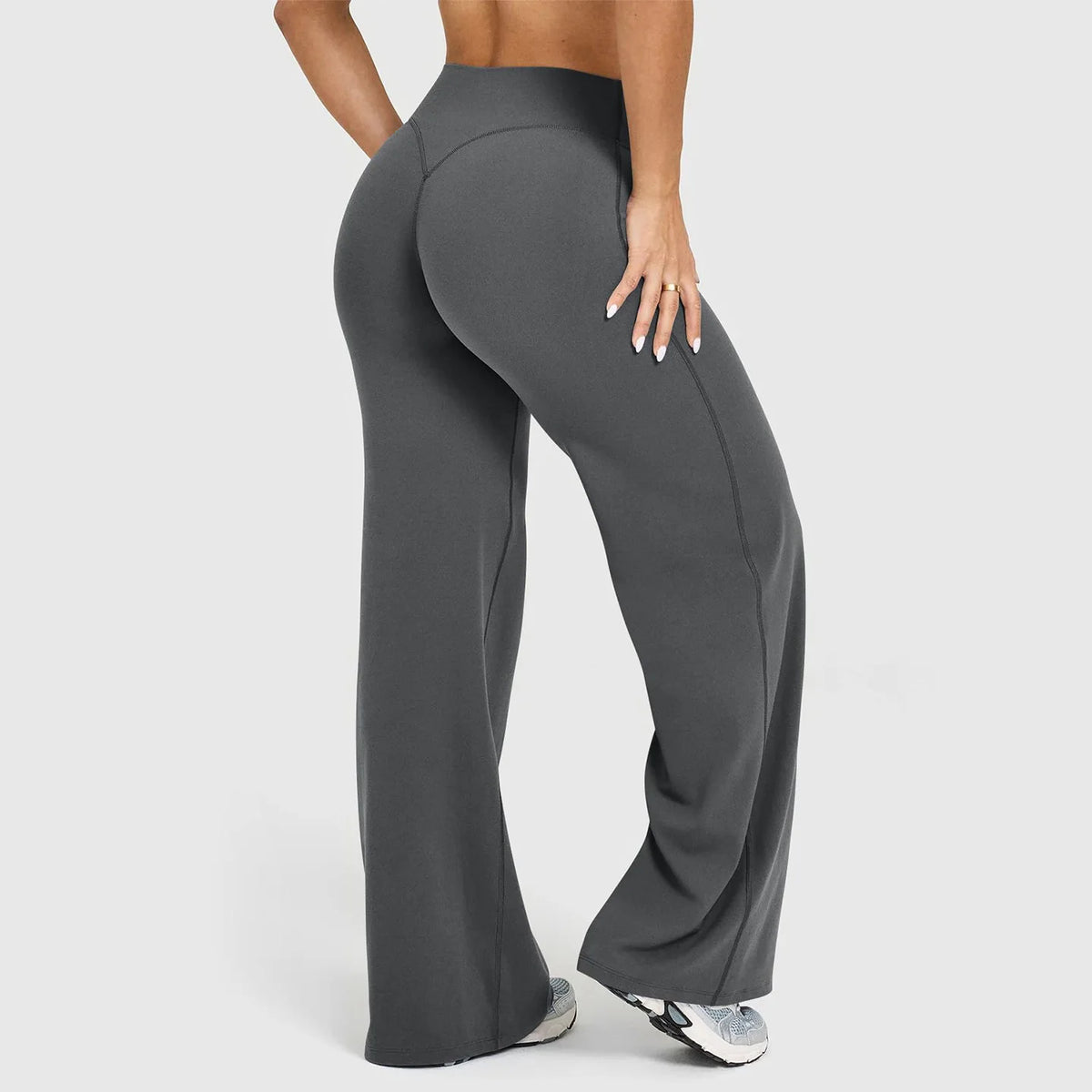 Women's High-Waist Wide-Leg Yoga Pants – Tummy Control Flare Leggings