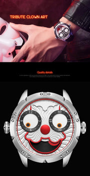 Joker Men's Automatic Moon Phase Diving Watch – Leather Strap