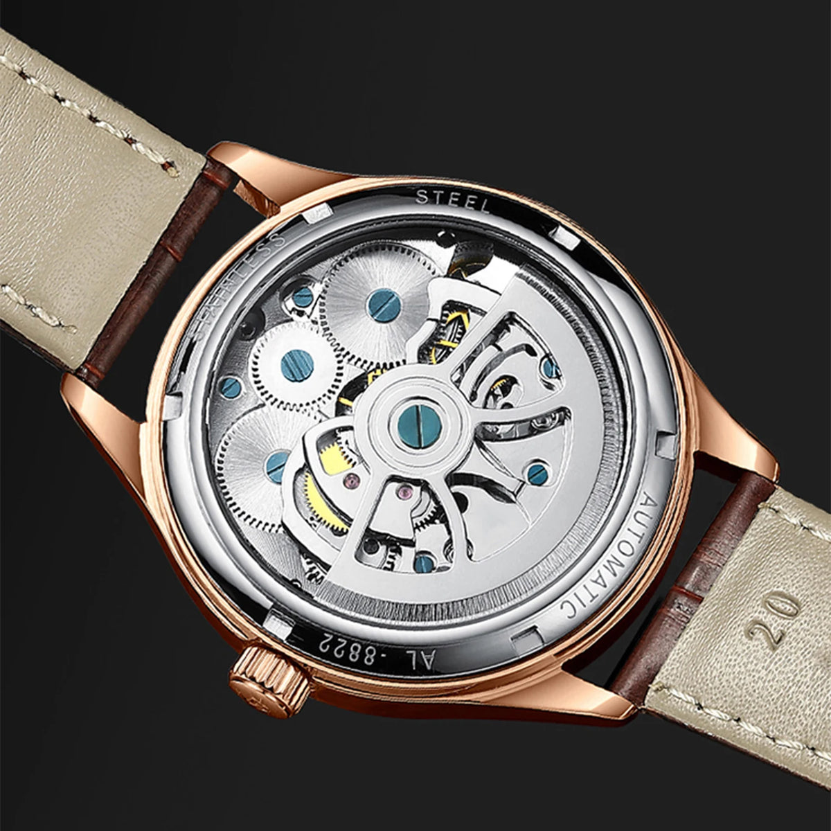AILANG Men's Automatic Tourbillon Skeleton Watch – Leather Strap