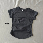 Dneyf Women's Quick-Dry Workout T-Shirt – Breathable Gym Top