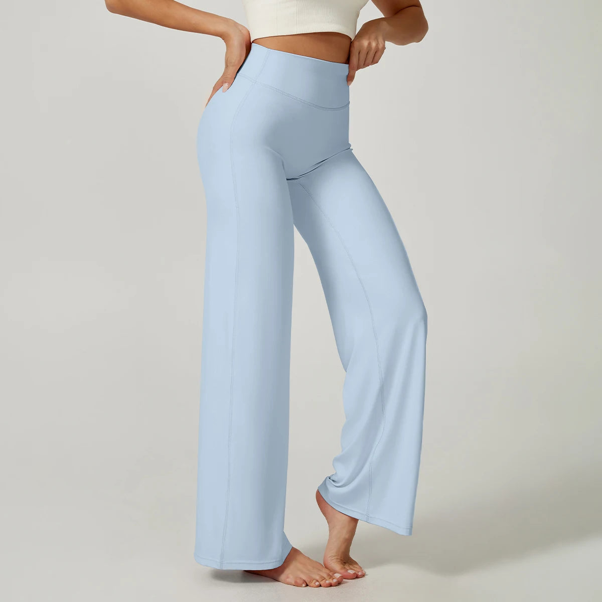 Women's High-Waist Wide-Leg Yoga Pants – Tummy Control Flare Leggings