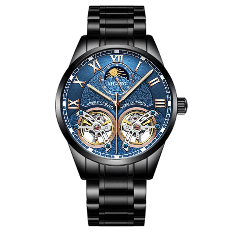 AILANG Men's Automatic Tourbillon Skeleton Watch – Leather Strap